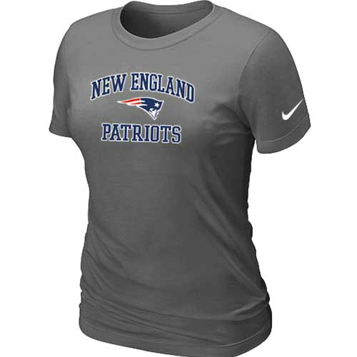 Nike New England Patriots Women's Heart & Soul NFL T-Shirt - Dark Grey